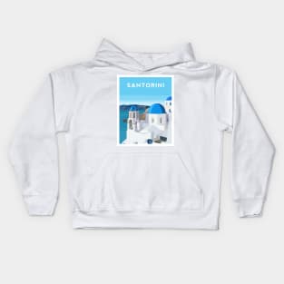 Santorini, Greece Kids Hoodie